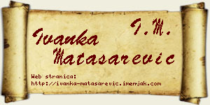 Ivanka Matasarević vizit kartica
